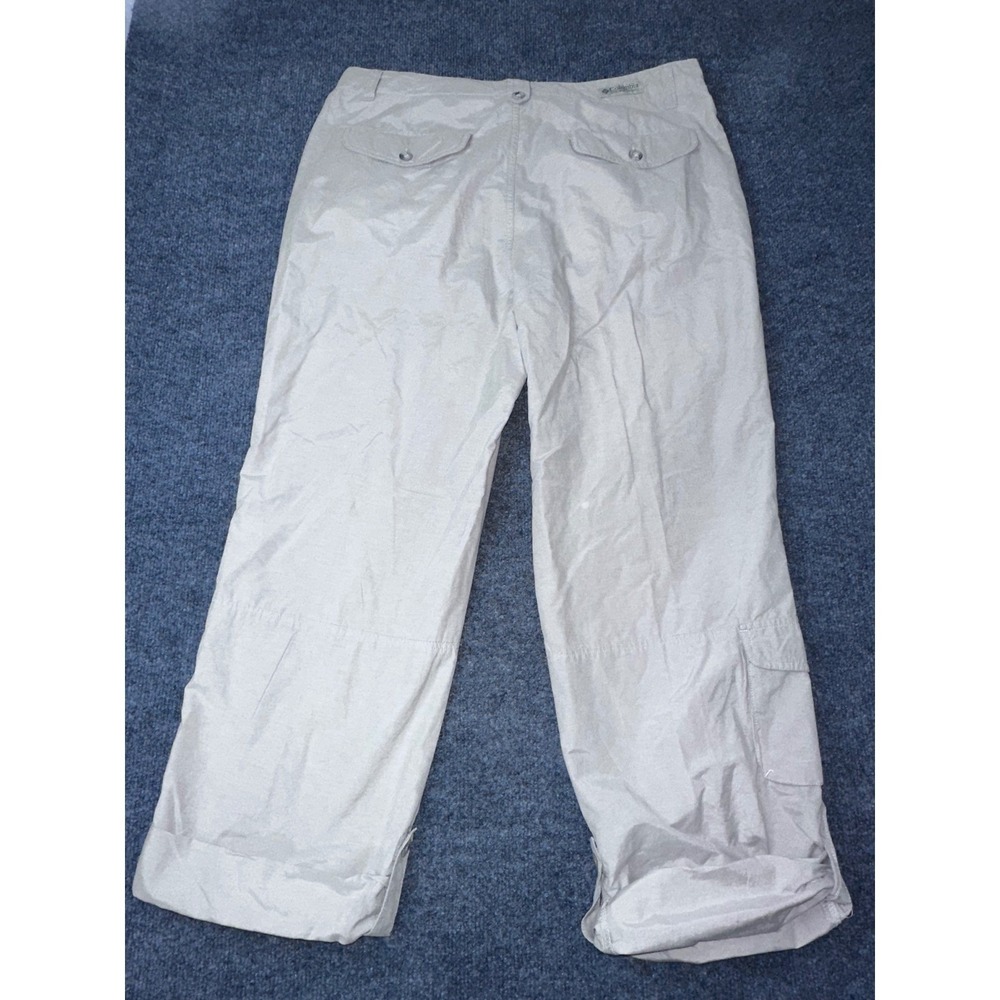 Columbia Women's Tan Convertible Hiking Pants Roll Up Cargo Straight Leg sz12 - Picture 5 of 7